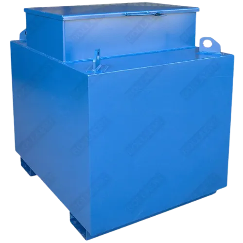Mobiele mazouttank metaal 1100 liter met pomp – robuust en uitermate geschukt voor heavy duty projecten en ruwe terreinen.