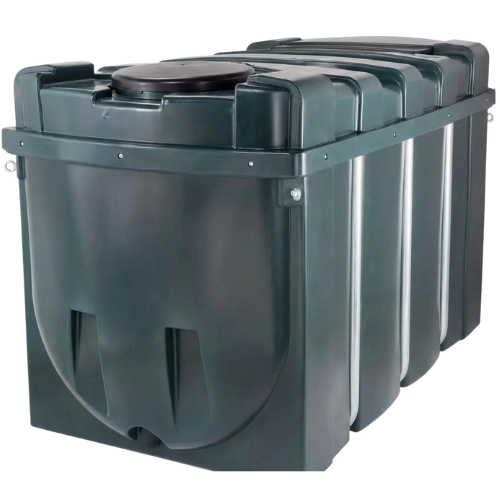 Cuve à huile (cuve huile) aérienne gros volume, modèle compact double paroi en PE, réservoir rectangulaire.