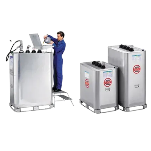 Cuve à huile (cuve huile) en acier galvanisé avec ouverture de remplissage.