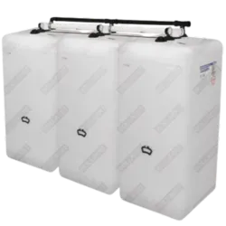 Citerne mazout 2000 litres prix : configuration Spéciale de 2250L composée de 3 réservoirs individuels de 750L jumelés en largeur.